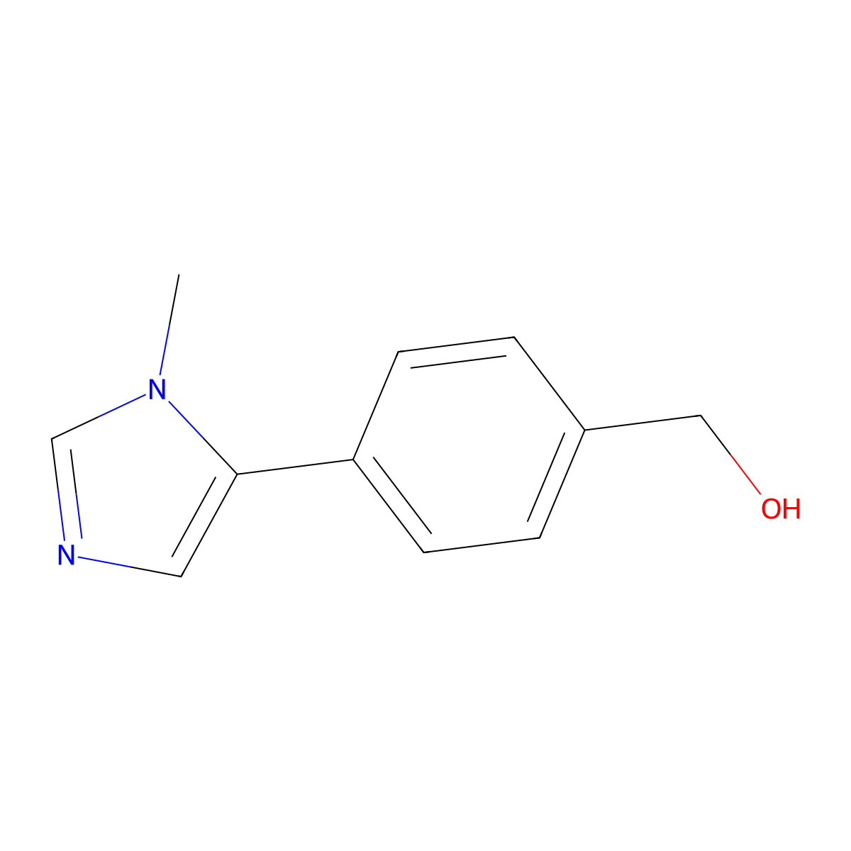 (4-(1-Methyl-1H-imidazol-5-yl)phenyl)methanol molecular structure, CAS 1365969-21-6
