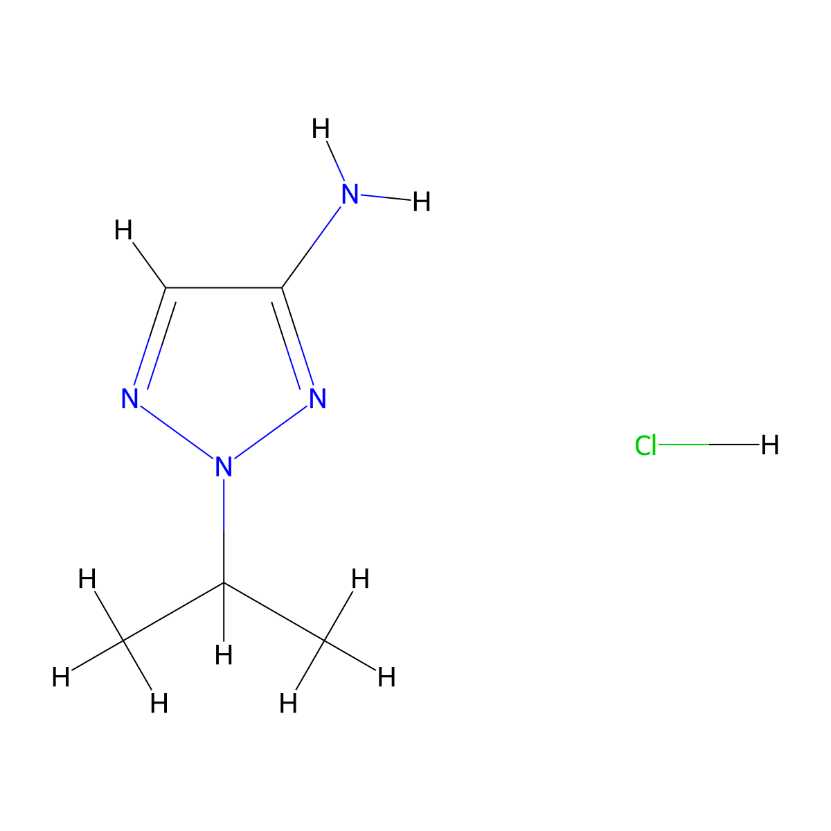 2-Isopropyl-2H-1,2,3-triazol-4-amine hydrochloride molecular structure, CAS 1365969-48-7