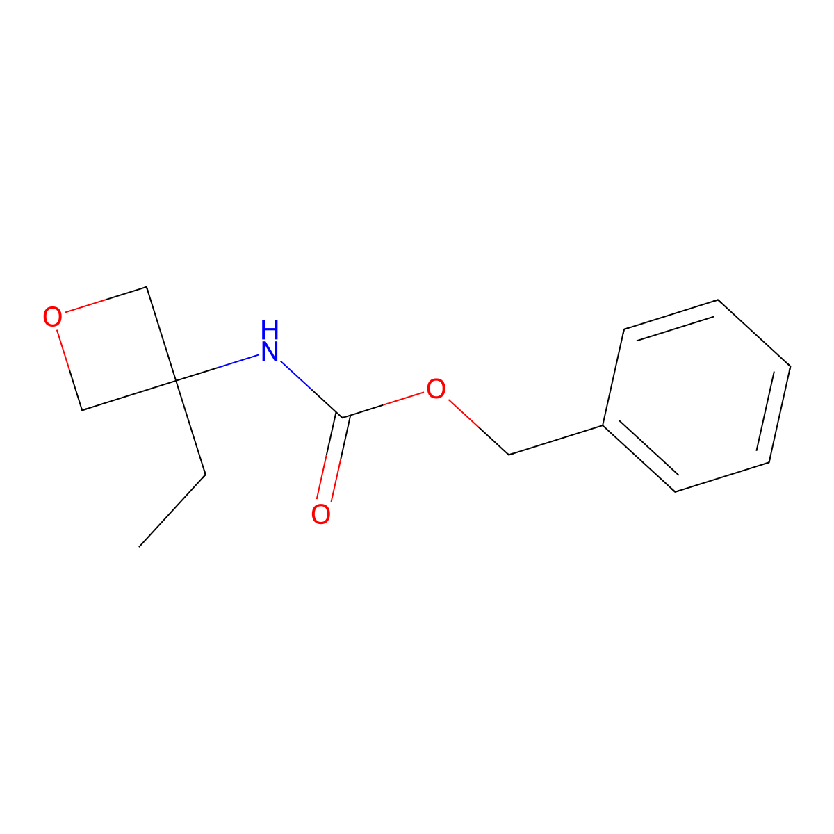 Benzyl N-(3-ethyloxetan-3-yl)carbamate molecular structure, CAS 1365969-56-7