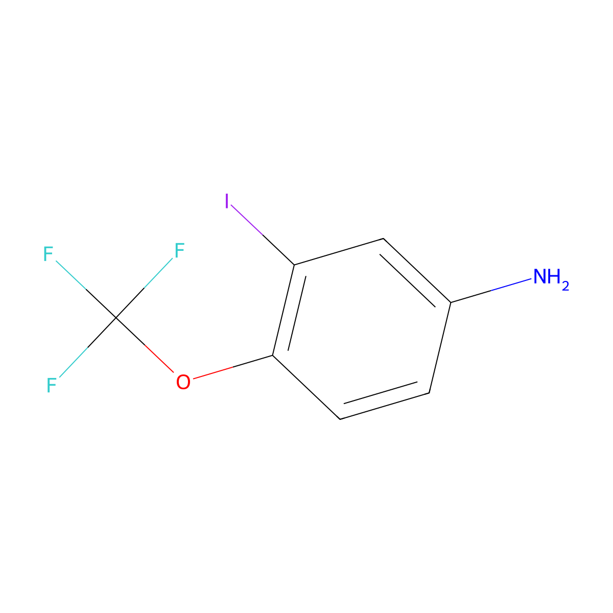 3-Iodo-4-(trifluoromethoxy)aniline molecular structure, CAS 1365969-58-9