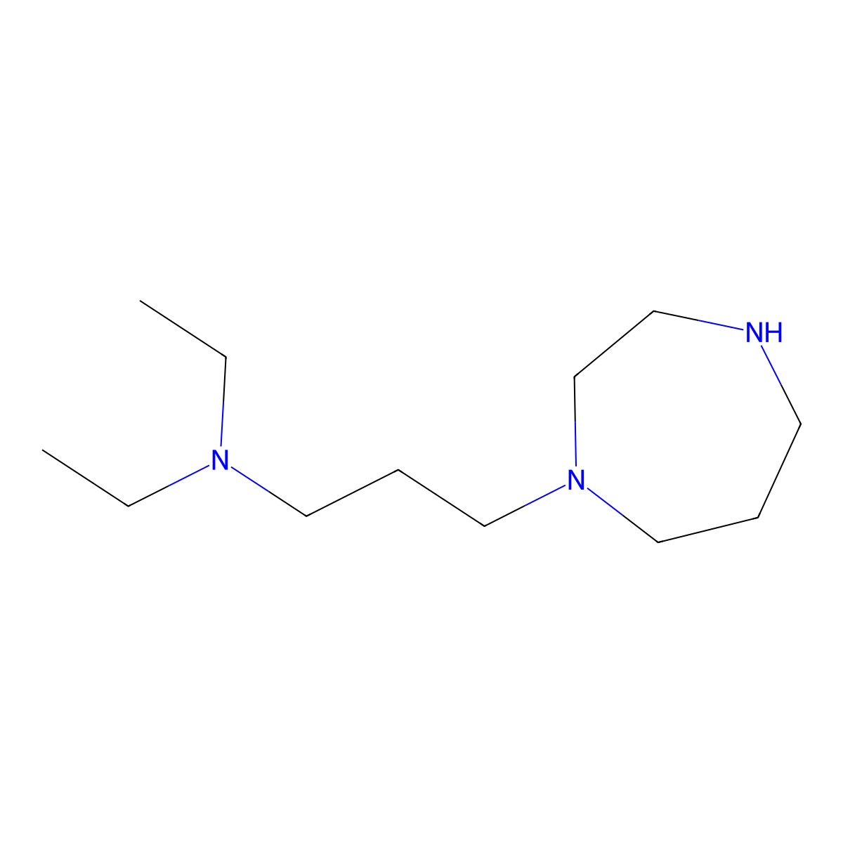 3-(1,4-diazepan-1-yl)-N,N-diethylpropan-1-amine molecular structure, CAS 1365969-66-9
