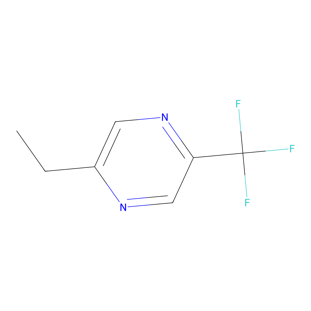 5-Ethyl-2-trifluoromethylpyrazine molecular structure, CAS 1365969-77-2