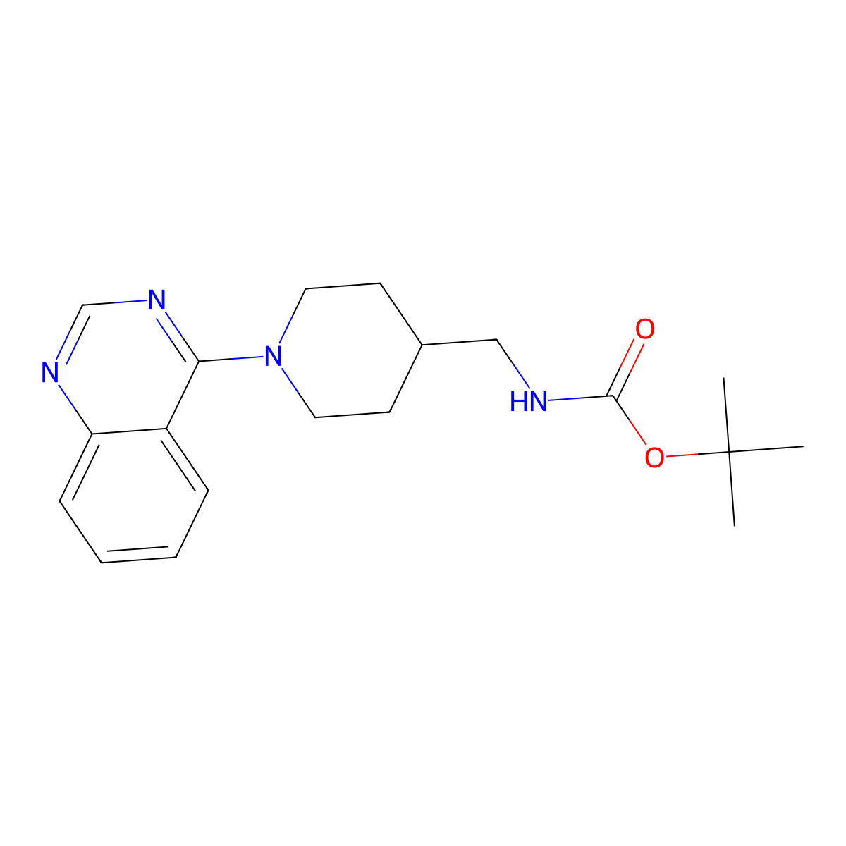 tert-Butyl N-[1-(quinazolin-4-yl)piperidin-4-yl]methylcarbamate molecular structure, CAS 1365969-84-1
