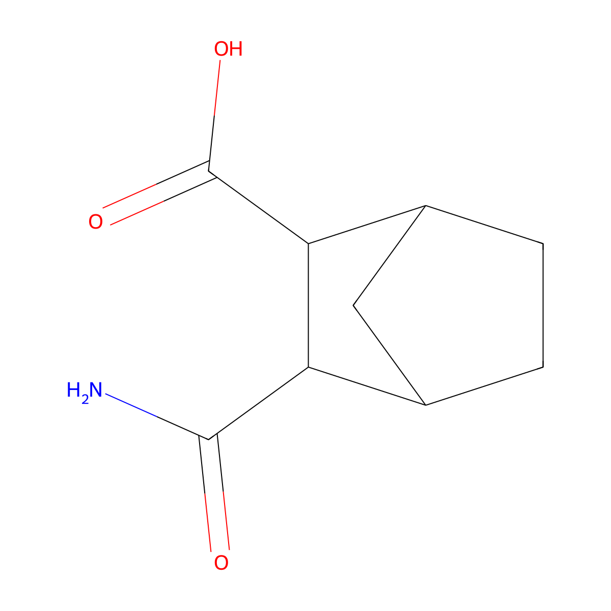 rel-(1R,2S,3R,4S)-3-Carbamoylbicyclo[2.2.1]heptane-2-carboxylic acid molecular structure, CAS 1365987-23-0