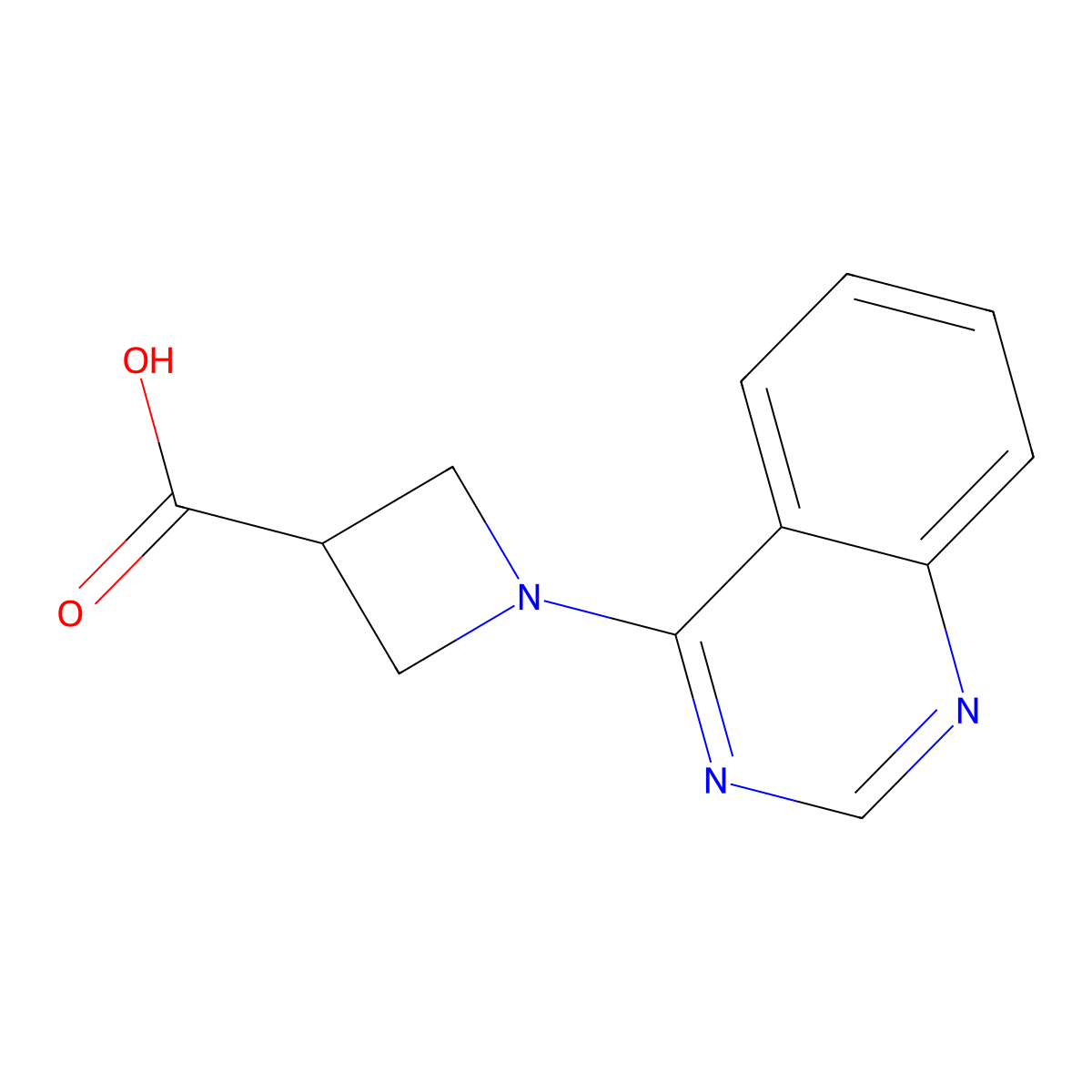 1-(Quinazolin-4-yl)azetidine-3-carboxylic acid molecular structure, CAS 1365988-06-2