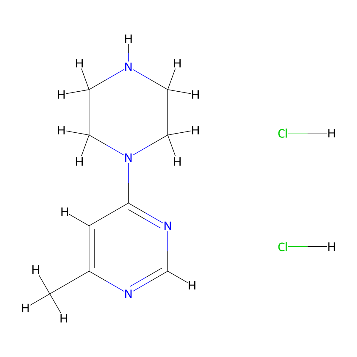 4-Methyl-6-(piperazin-1-yl)pyrimidine dihydrochloride molecular structure, CAS 1365988-09-5