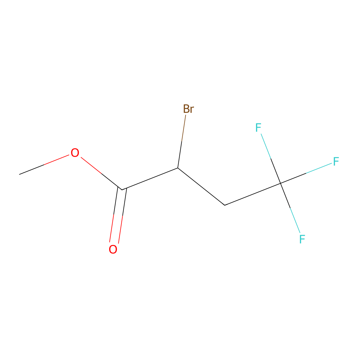 Methyl 2-bromo-4,4,4-trifluorobutanoate molecular structure, CAS 1365988-14-2