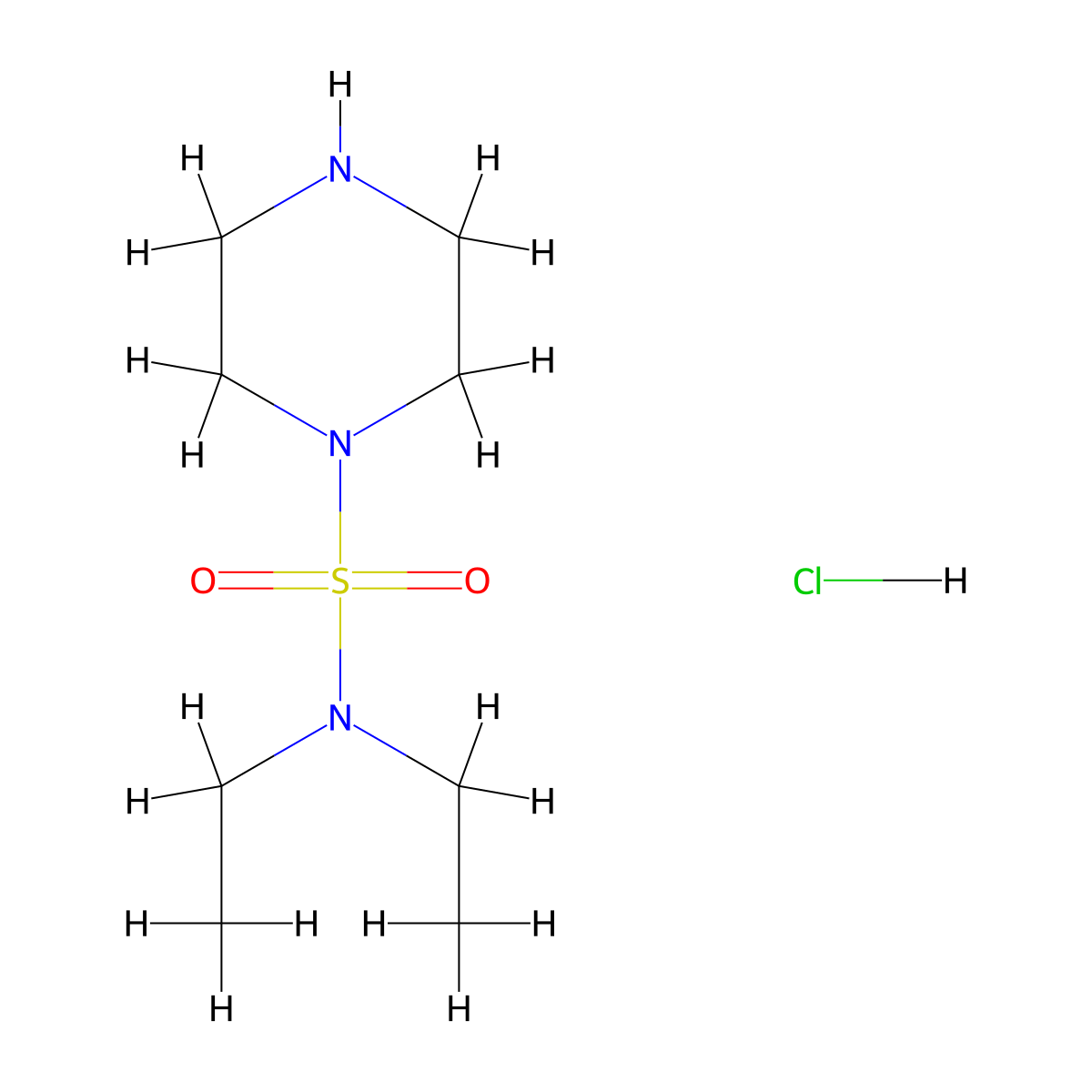 N,N-Diethylpiperazine-1-sulfonamide hydrochloride molecular structure, CAS 1365988-26-6