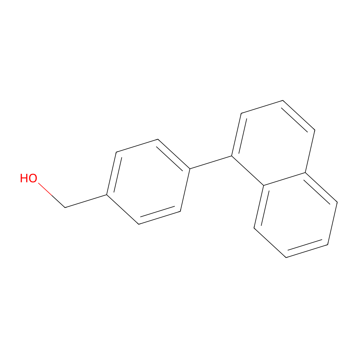(4-(Naphthalen-1-yl)phenyl)methanol molecular structure, CAS 1365988-27-7