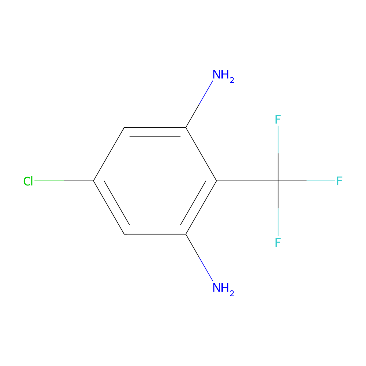 5-Chloro-2-(trifluoromethyl)benzene-1,3-diamine molecular structure, CAS 1365988-34-6