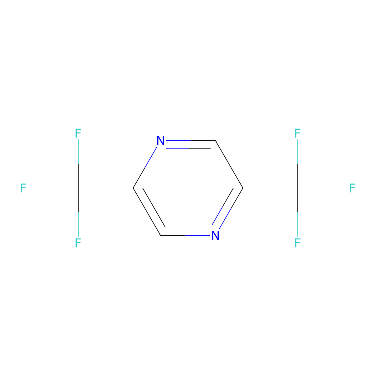 2,5-Bis-(Trifluoromethyl)pyrazine molecular structure, CAS 1365988-35-7