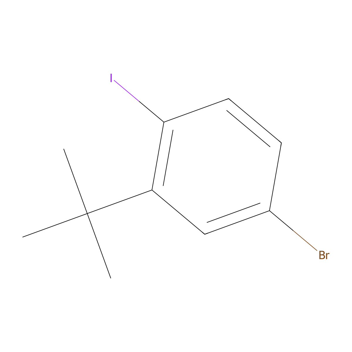 5-Bromo-2-iodo-tert-butylbenzene molecular structure, CAS 1365988-44-8