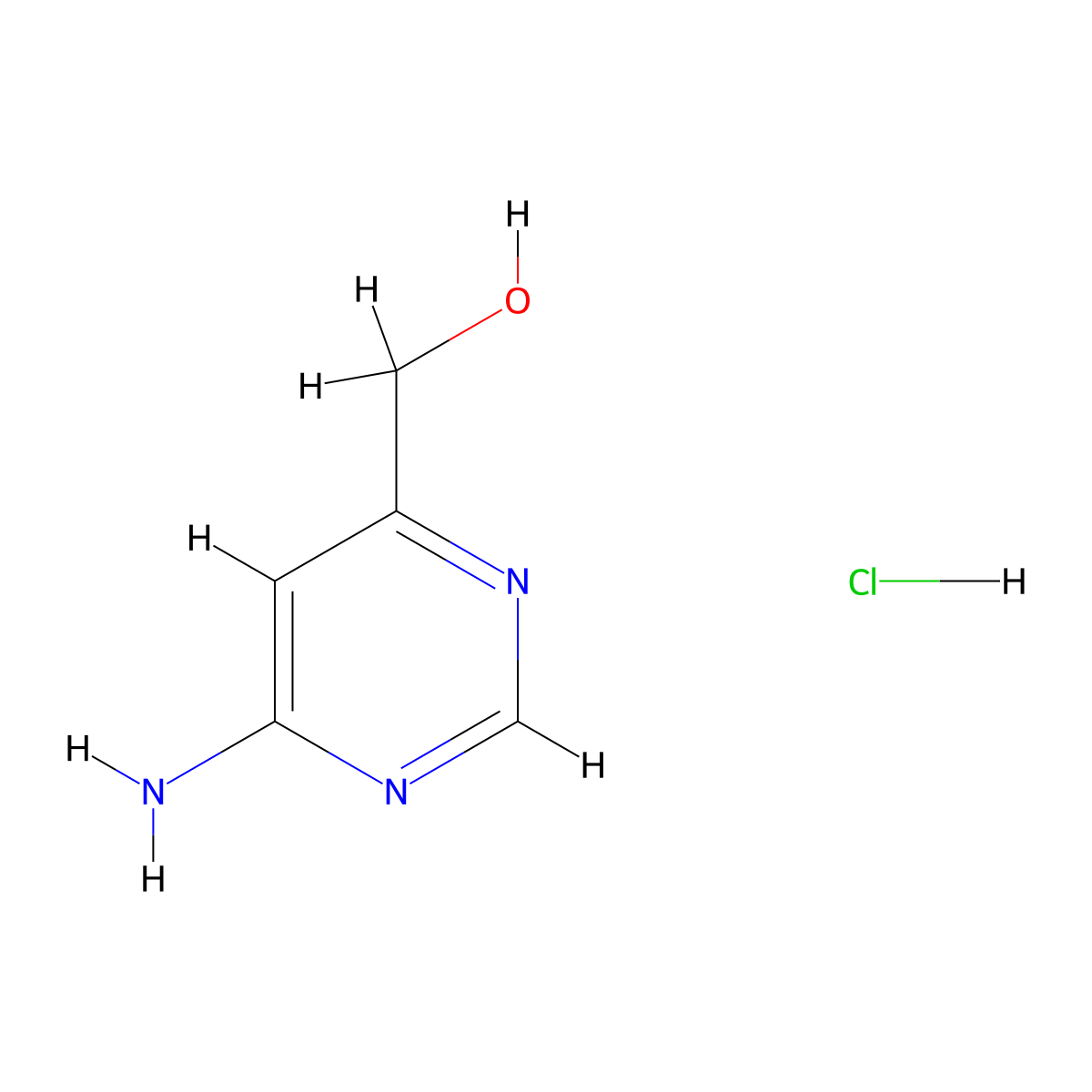 (6-Aminopyrimidin-4-yl)methanol hydrochloride molecular structure, CAS 1365991-89-4