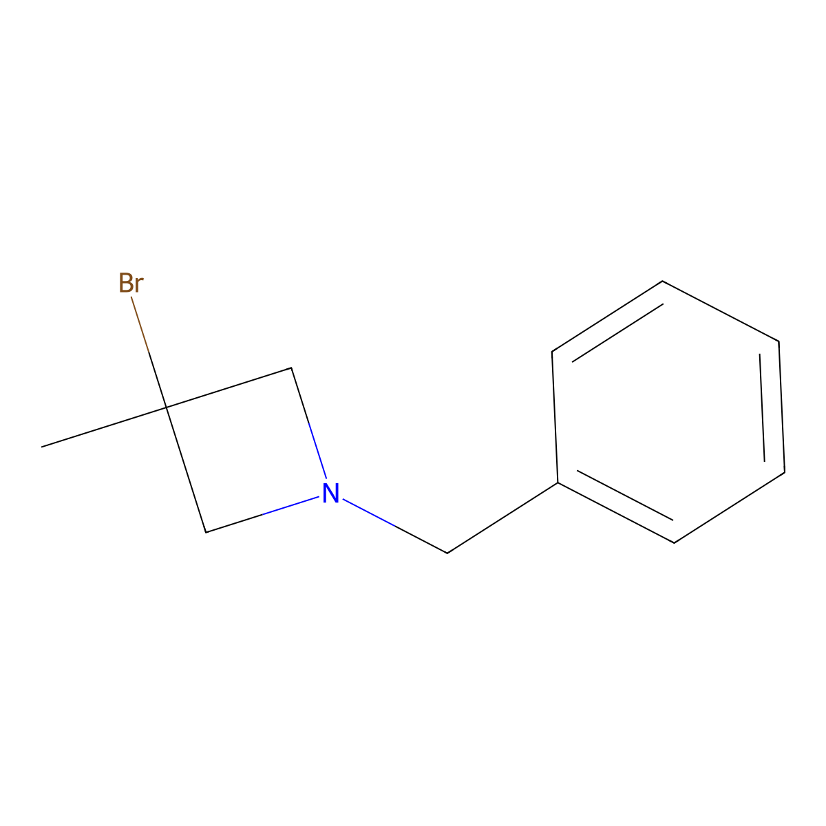 1-Benzyl-3-bromo-3-methylazetidine molecular structure, CAS 1366037-48-0