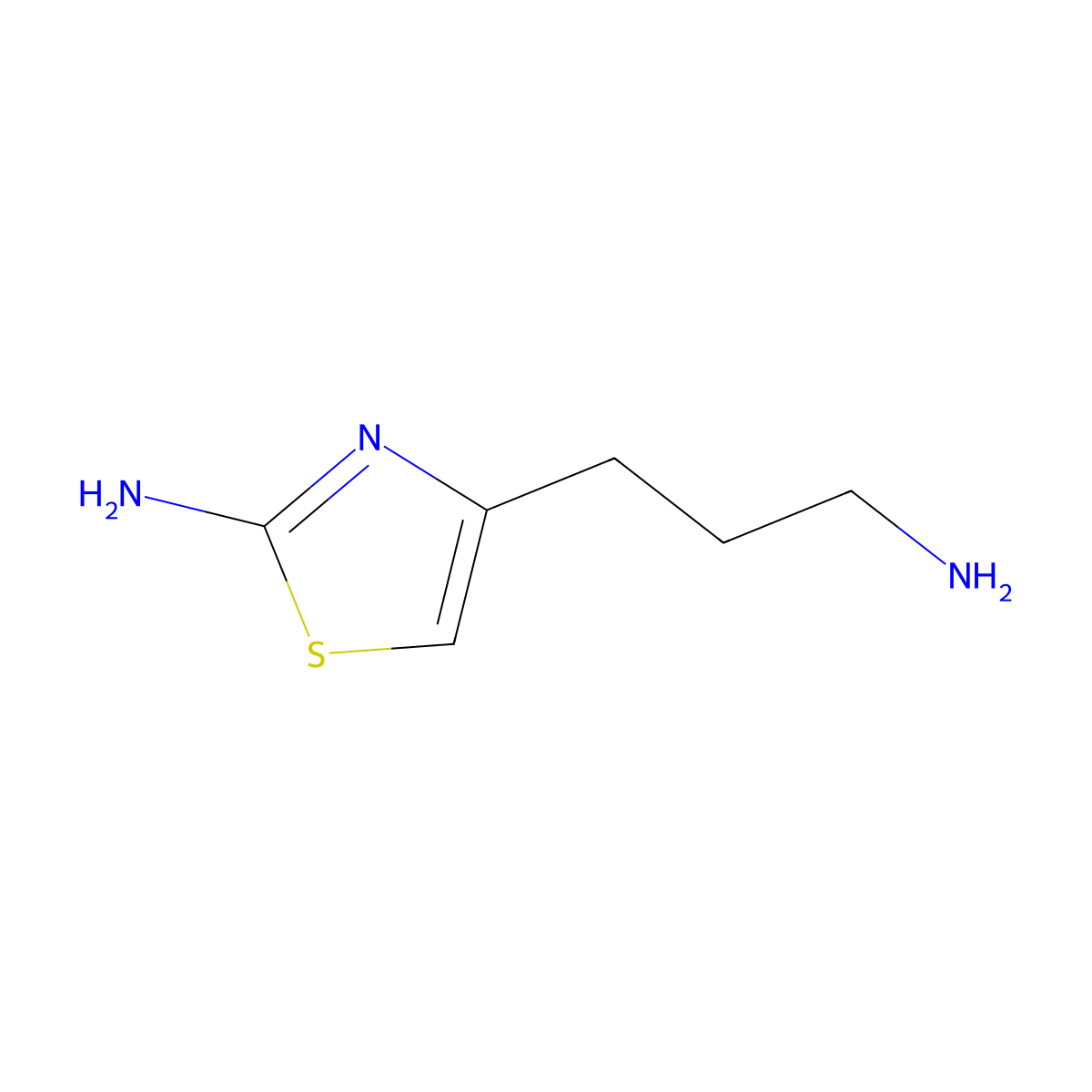 4-(3-Aminopropyl)-1,3-thiazol-2-amine molecular structure, CAS 136604-78-9