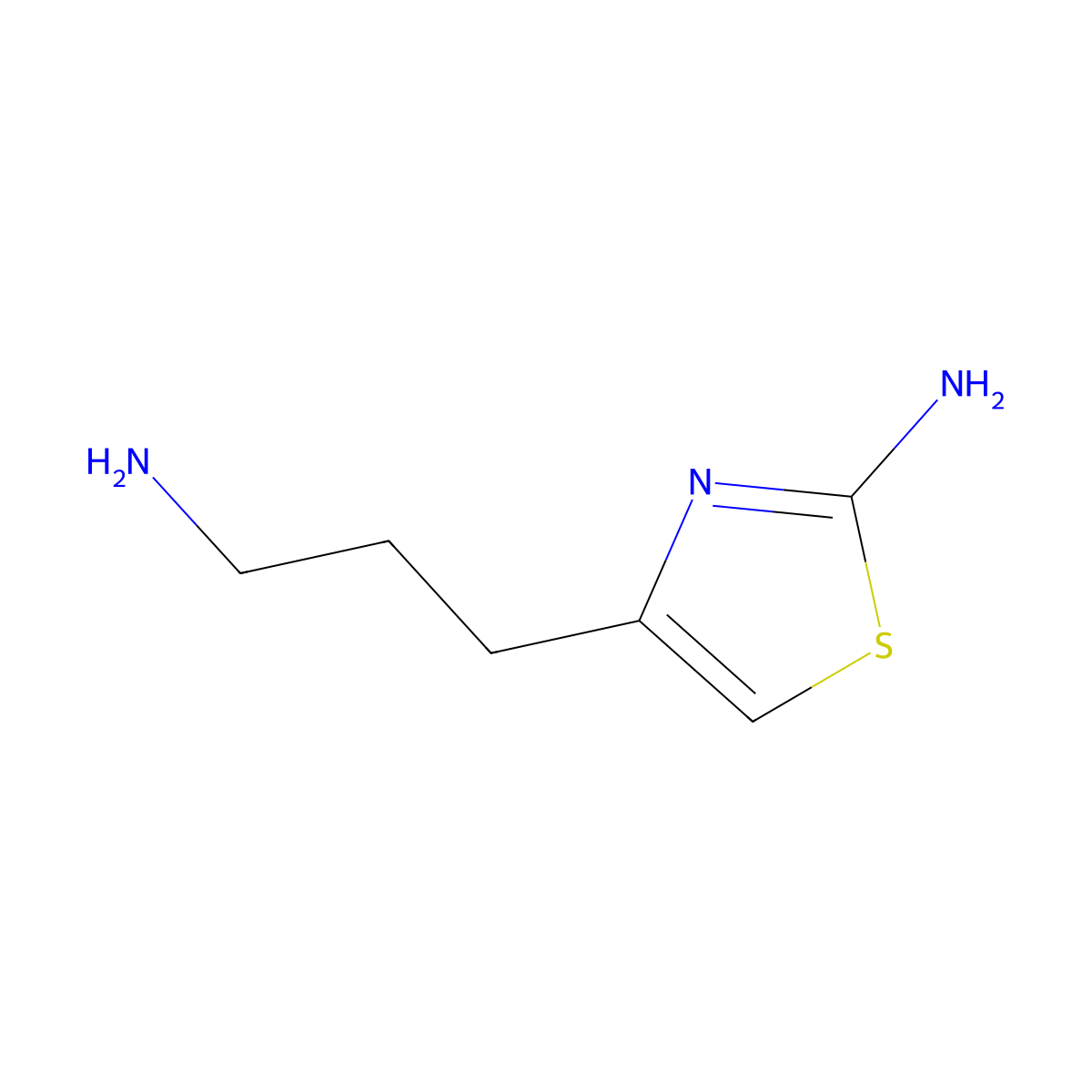 4-(3-Aminopropyl)-1,3-thiazol-2-amine molecular structure, CAS 136604-78-9