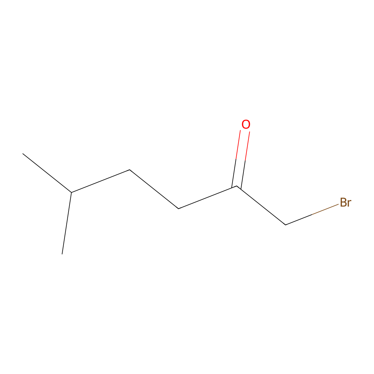 1-bromo-5-methyl-2-Hexanone molecular structure, CAS 136604-90-5