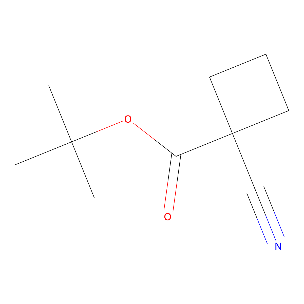 Tert-butyl 1-cyanocyclobutane-1-carboxylate molecular structure, CAS 1366068-08-7