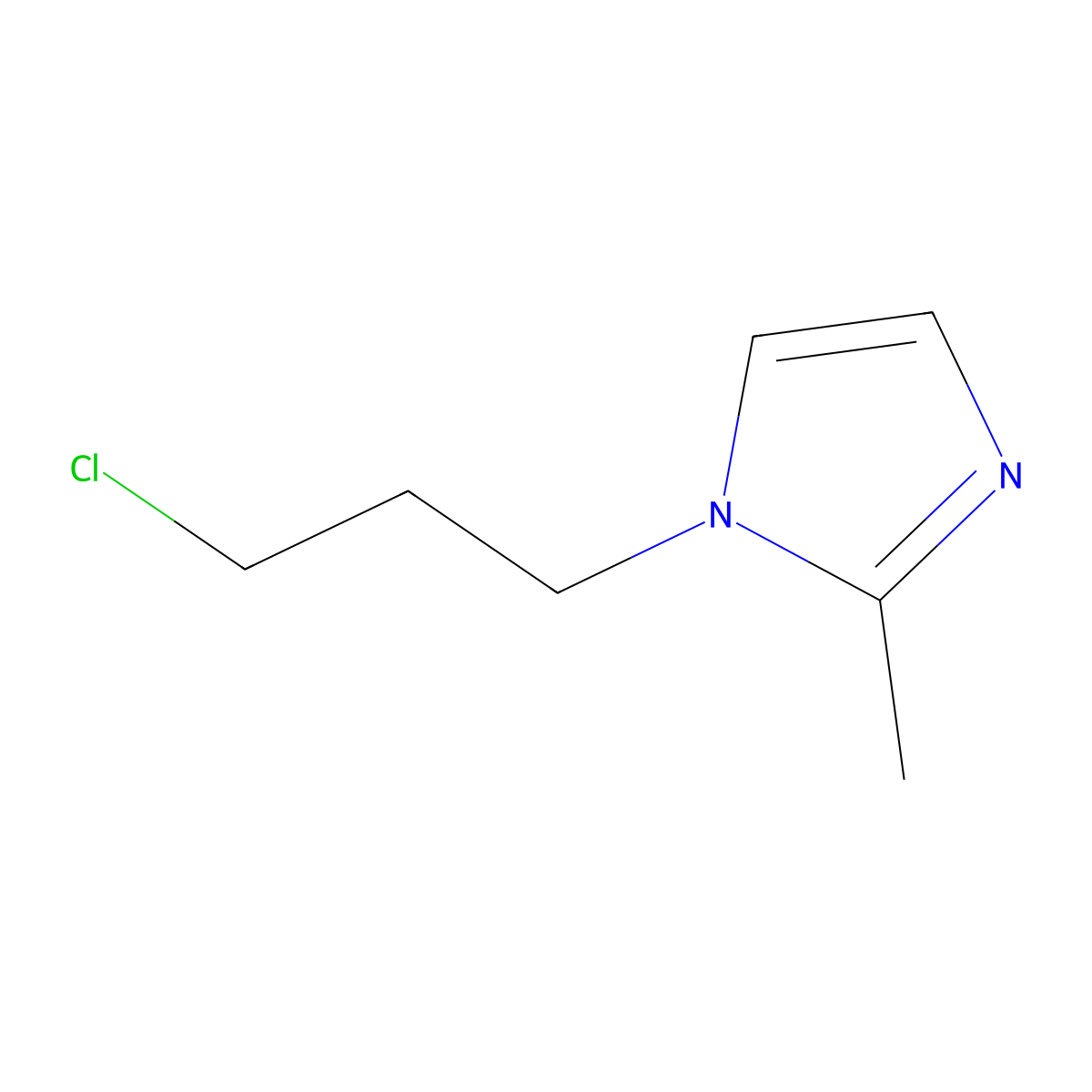 1-(3-chloropropyl)-2-methyl-1H-imidazole molecular structure, CAS 136609-54-6