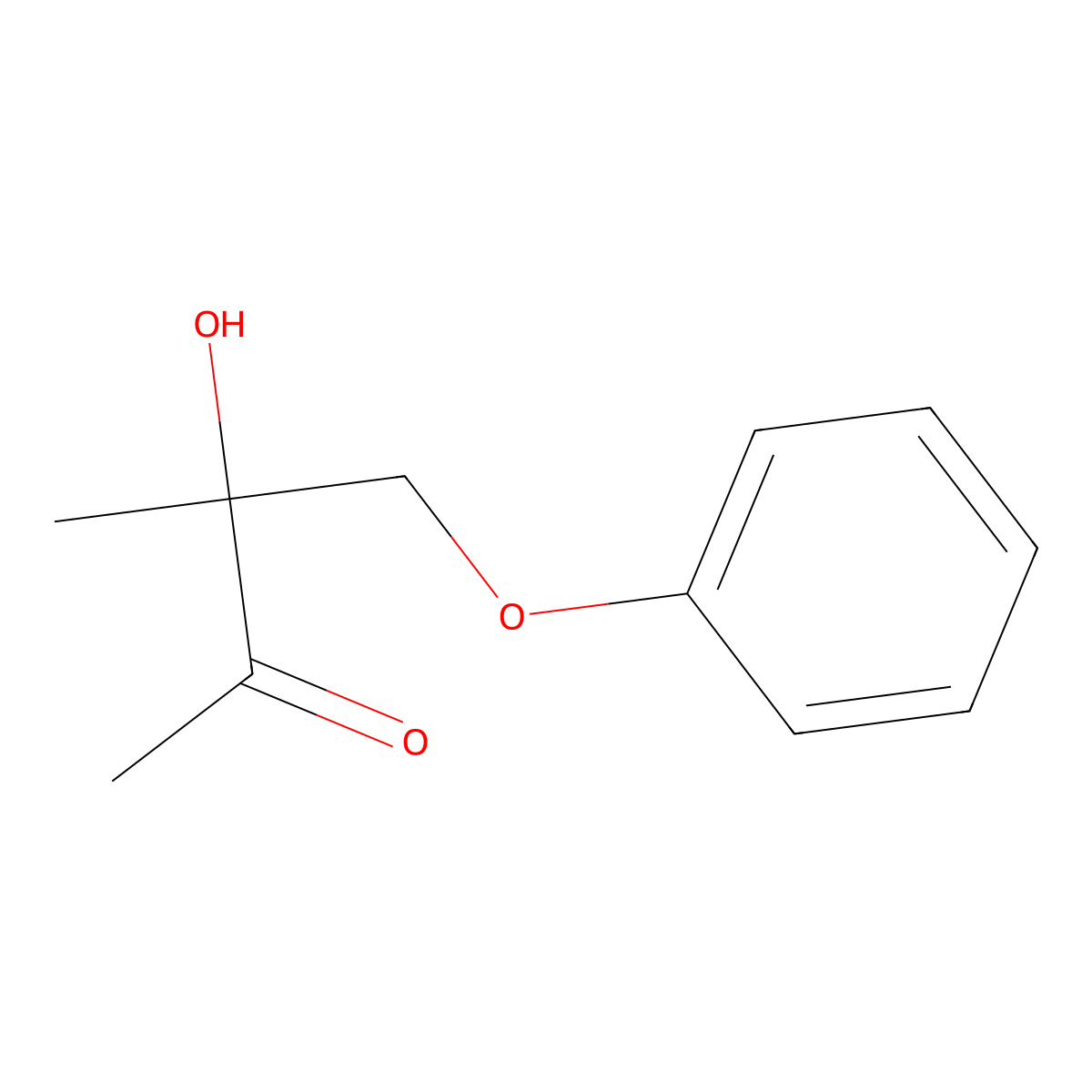 3-Hydroxy-3-methyl-4-phenoxybutan-2-one molecular structure, CAS 13661-92-2