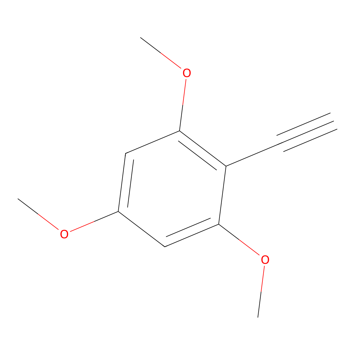 2-Ethynyl-1,3,5-trimethoxybenzene molecular structure, CAS 136612-71-0