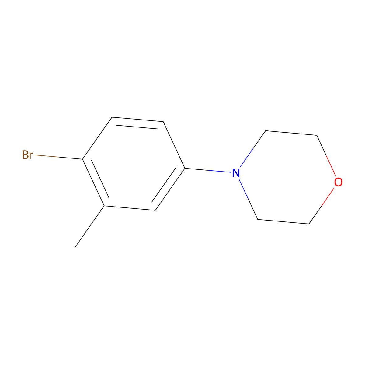 4-(4-Bromo-3-methylphenyl)morpholine molecular structure, CAS 1366131-48-7