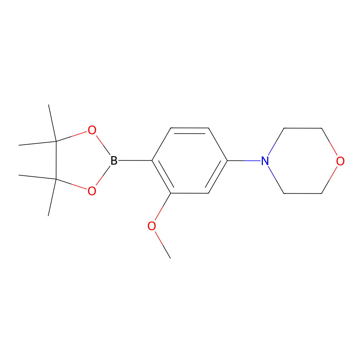 4-[3-Methoxy-4-(4,4,5,5-tetramethyl-1,3,2-dioxaborolan-2-yl)phenyl]morpholine molecular structure, CAS 1366131-51-2