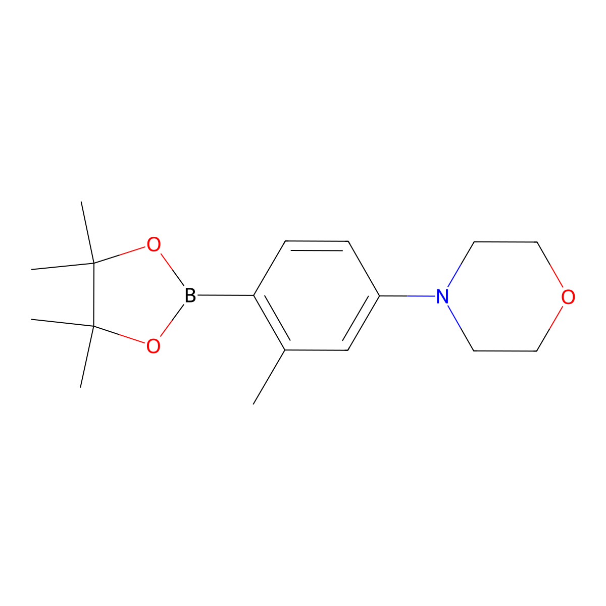 4-(3-Methyl-4-(4,4,5,5-tetramethyl-1,3,2-dioxaborolan-2-yl)phenyl)morpholine molecular structure, CAS 1366131-54-5