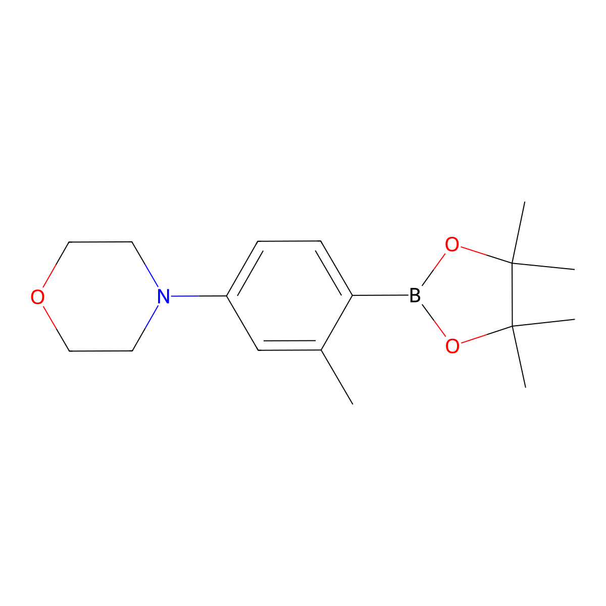 4-(3-Methyl-4-(4,4,5,5-tetramethyl-1,3,2-dioxaborolan-2-yl)phenyl)morpholine molecular structure, CAS 1366131-54-5