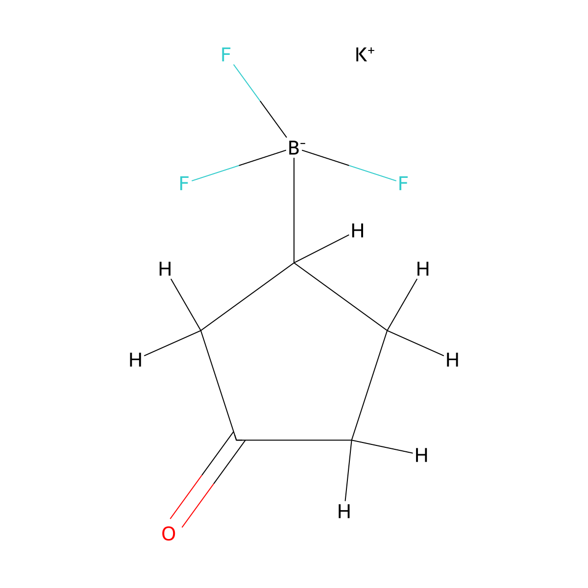 Potassium trifluoro(3-oxocyclopentyl)borate molecular structure, CAS 1366170-42-4