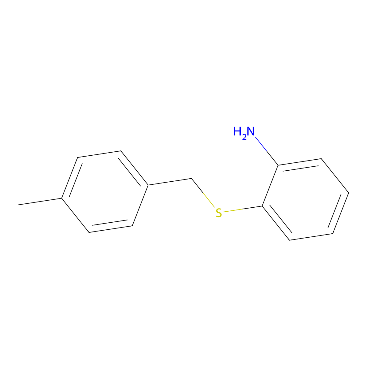 2-[(4-Methylbenzyl)sulfanyl]aniline molecular structure, CAS 136620-24-1