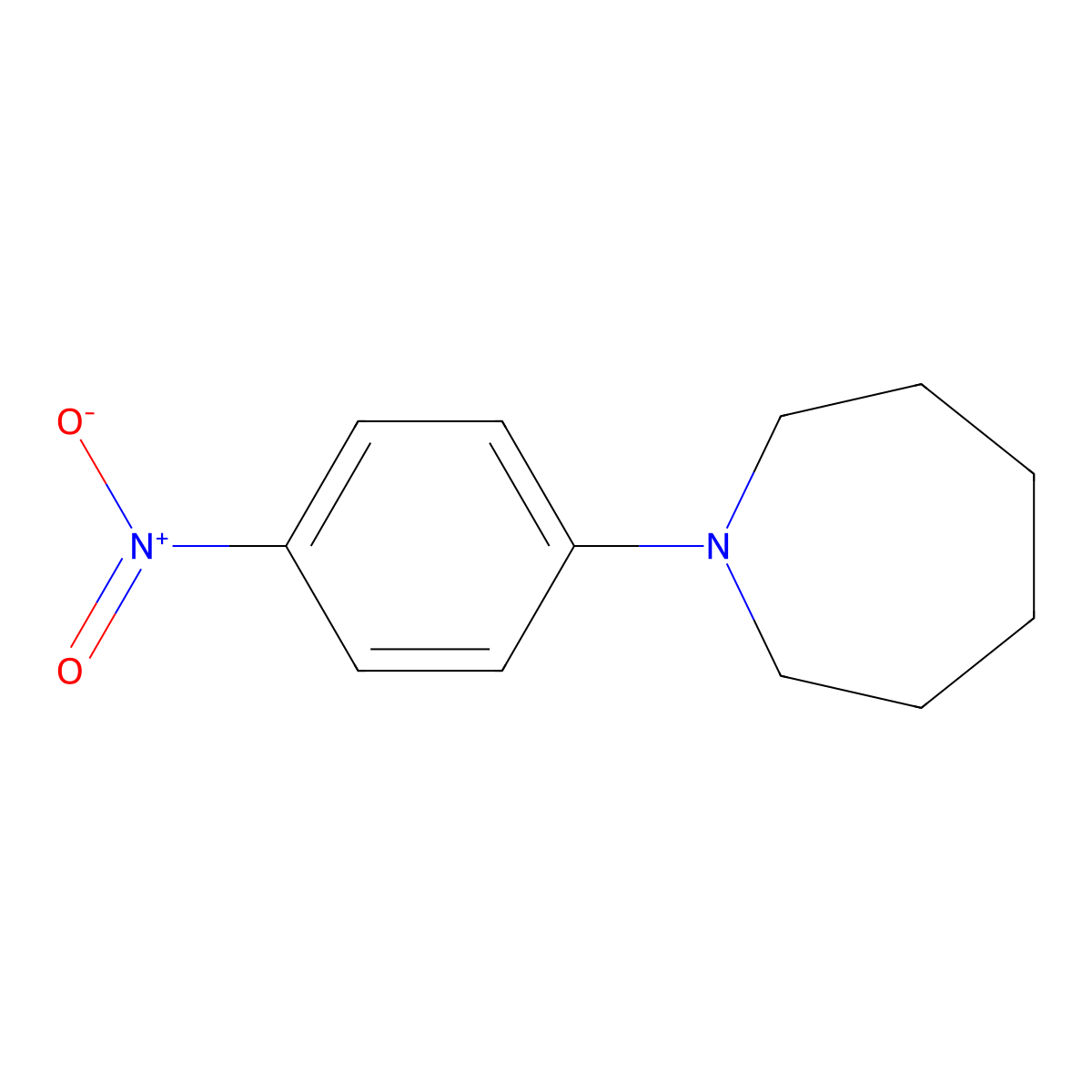 1H-Azepine, hexahydro-1-(4-nitrophenyl)- molecular structure, CAS 13663-23-5