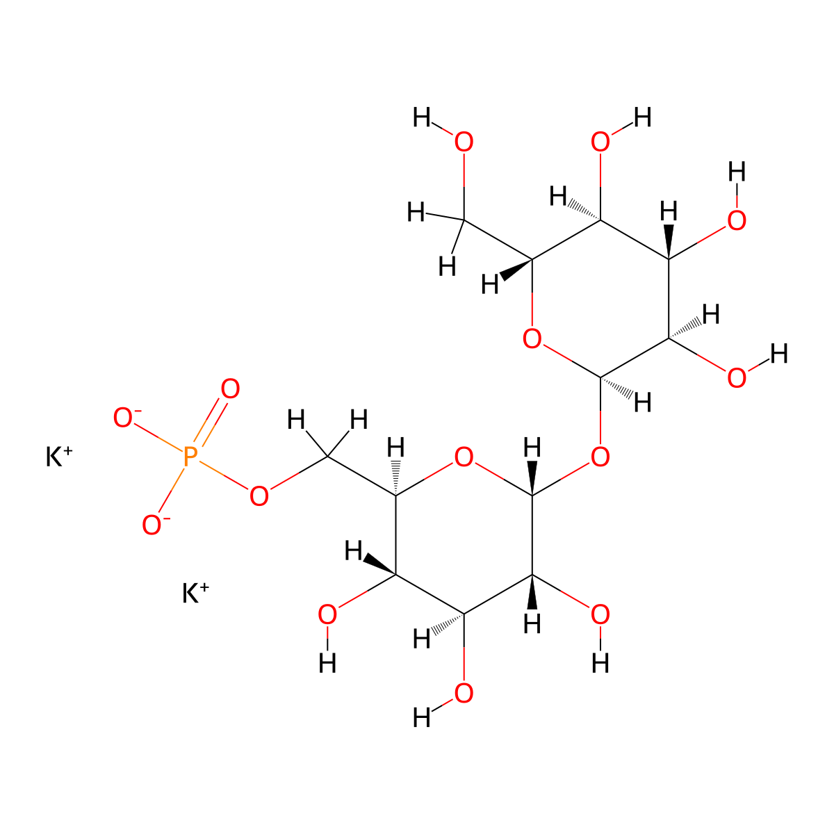 trehalose 6-phosphate dipotassium salt molecular structure, CAS 136632-28-5