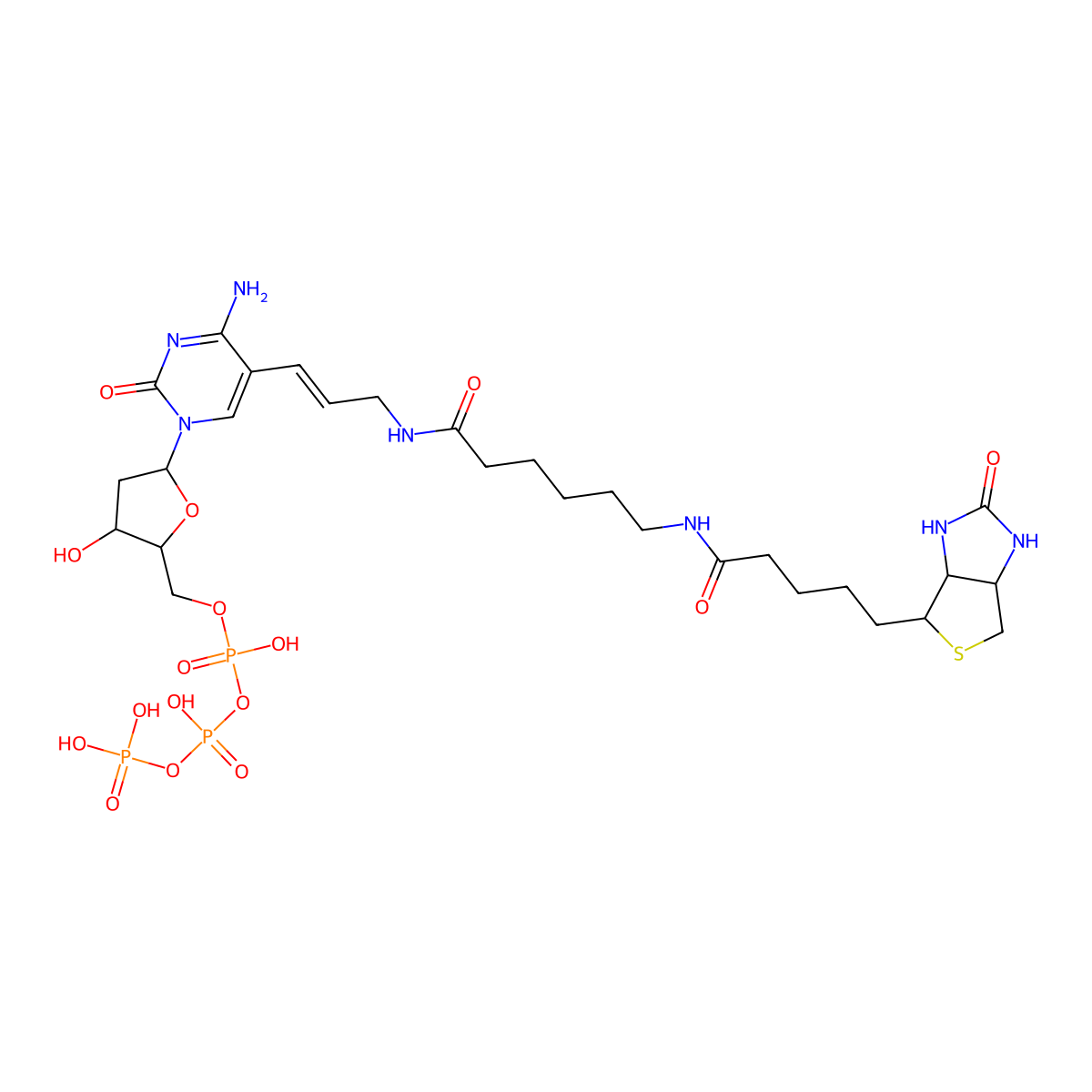 Biotin-11-deoxycytidine-5'-triphosphate molecular structure, CAS 136632-30-9