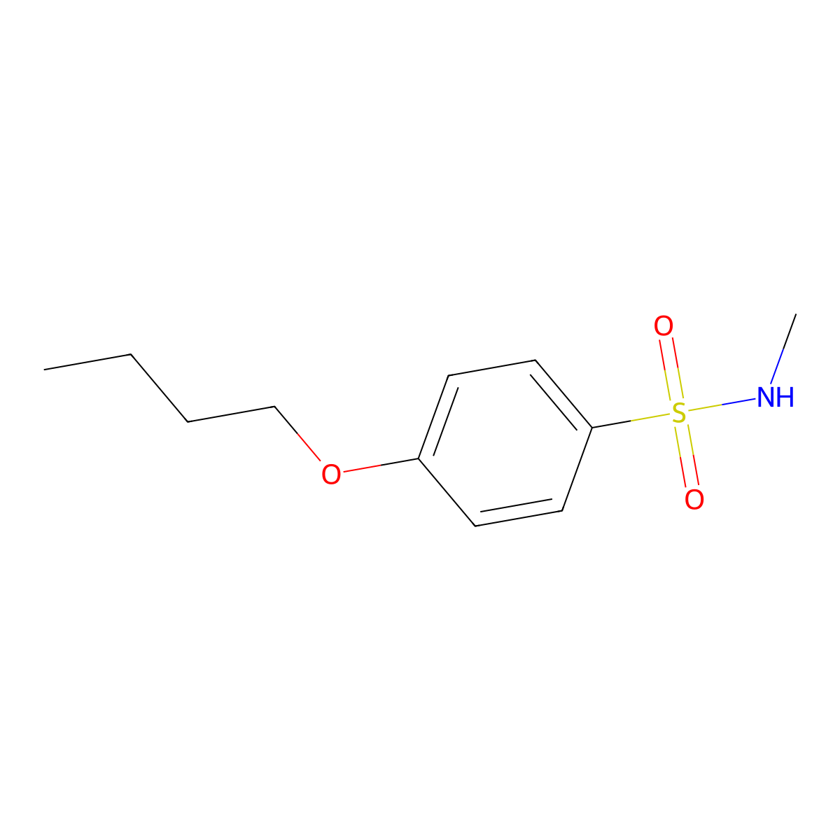 4-butoxy-N-methylbenzenesulfonamide molecular structure, CAS 136639-97-9