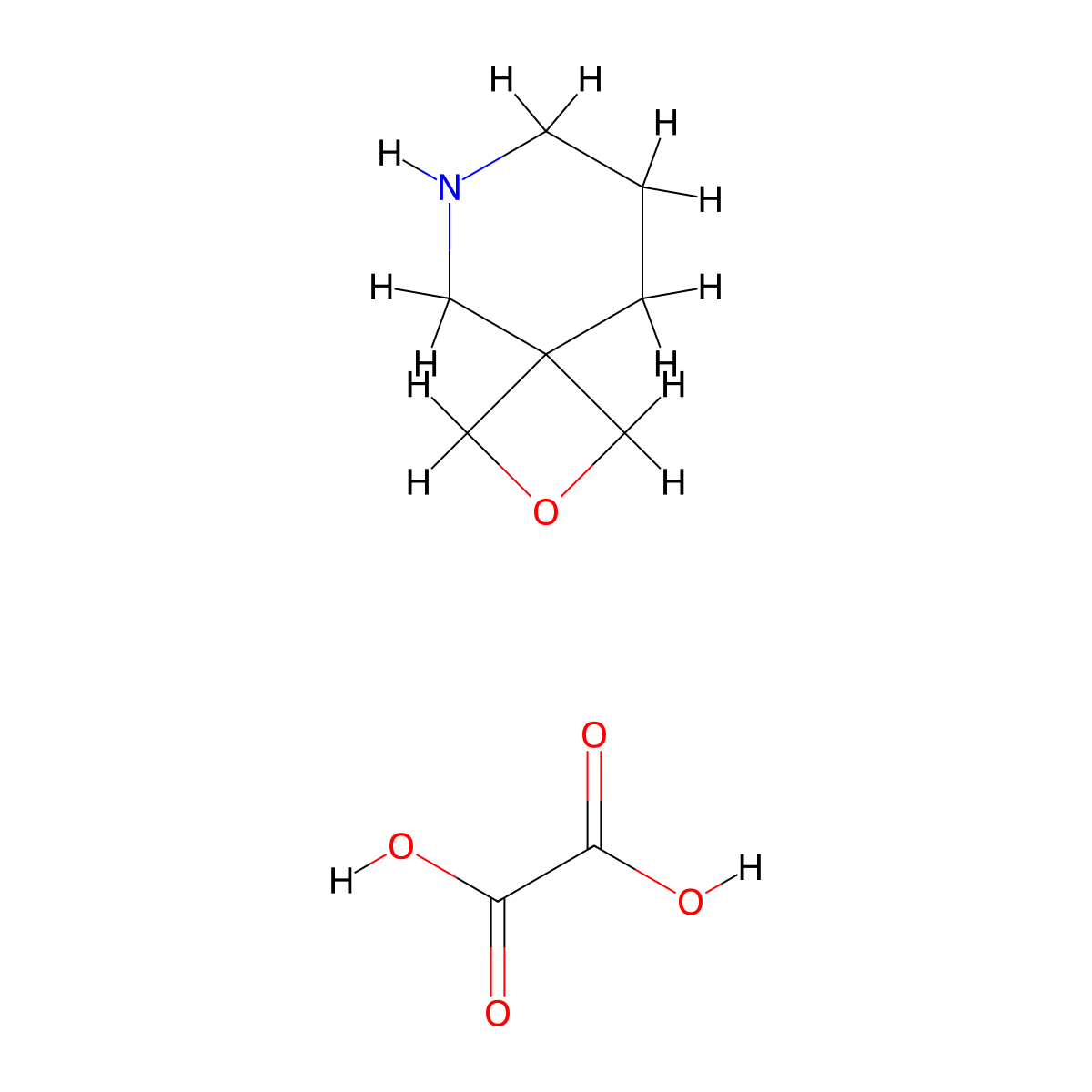 2-Oxa-6-azaspiro[3.5]nonane oxalate molecular structure, CAS 1366396-42-0