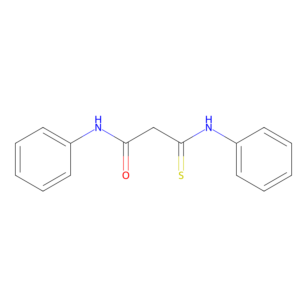 N-phenyl-2-(phenylcarbamothioyl)acetamide molecular structure, CAS 13664-05-6
