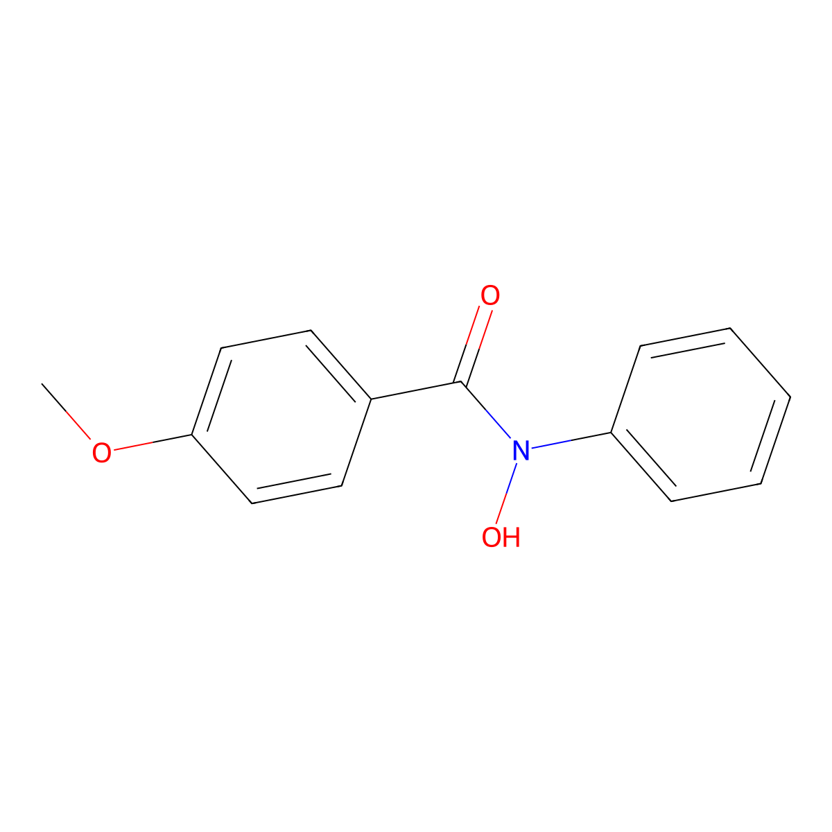 4-Methoxy-N-phenylbenzohydroxamic acid molecular structure, CAS 13664-49-8