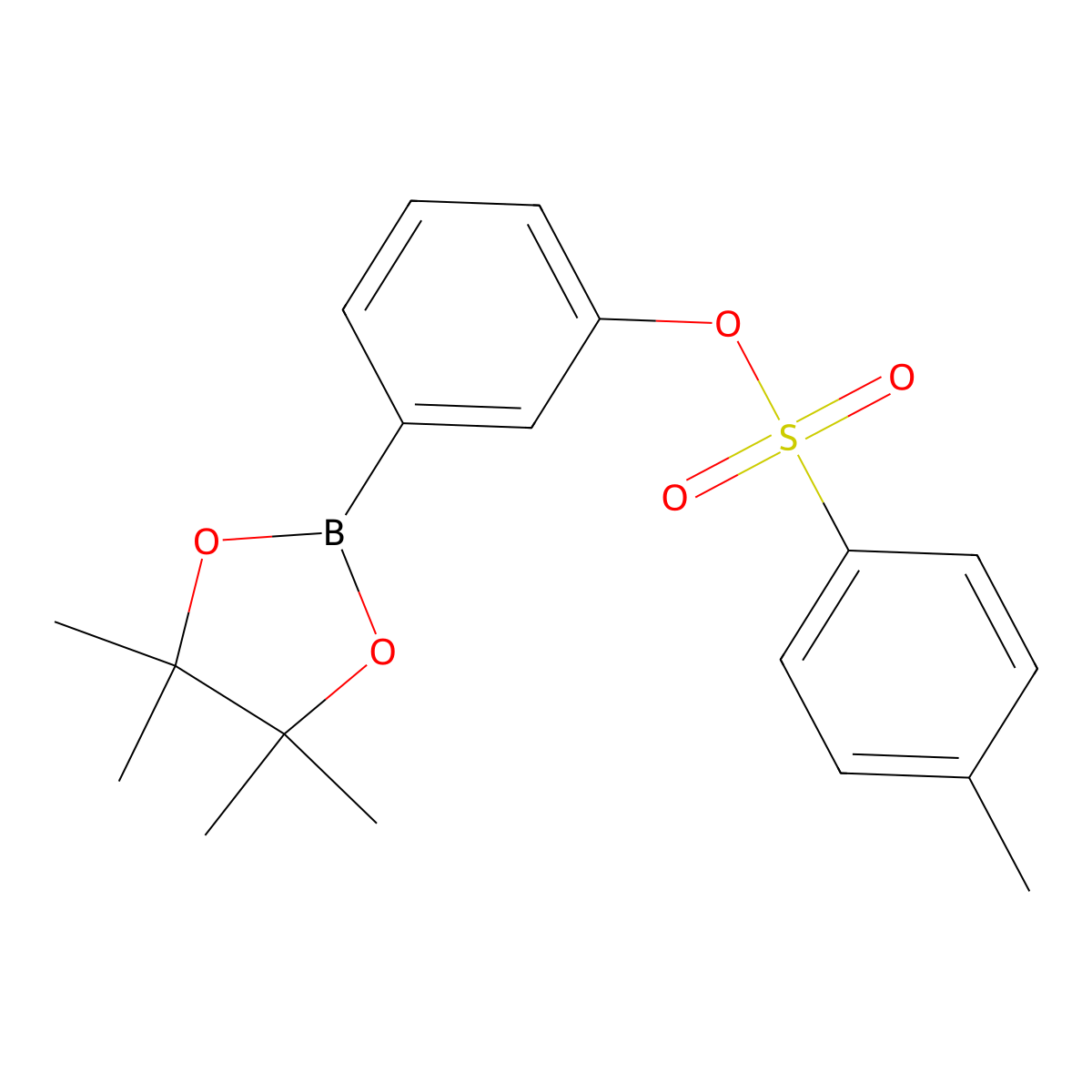 3-(4,4,5,5-Tetramethyl-1,3,2-dioxaborolan-2-yl)phenyl 4-methylbenzene-1-sulfonate molecular structure, CAS 1366434-78-7