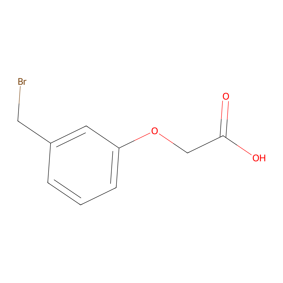 3-(Bromomethyl)phenoxyacetic acid molecular structure, CAS 136645-25-5