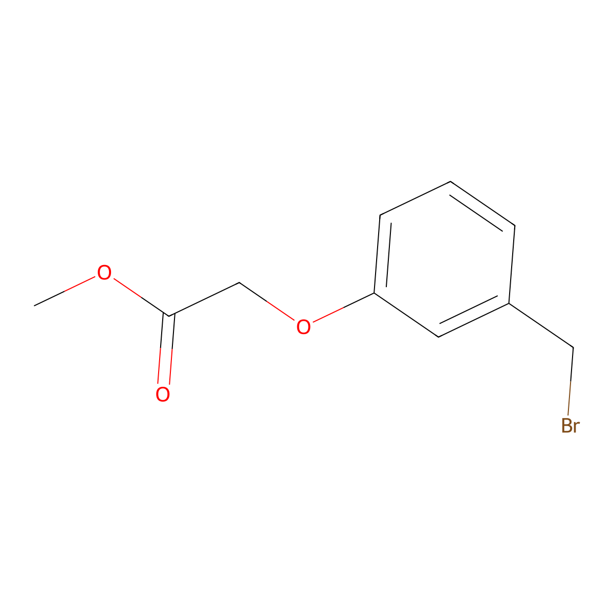 Methyl 2-(3-(bromomethyl)phenoxy)acetate molecular structure, CAS 136645-26-6