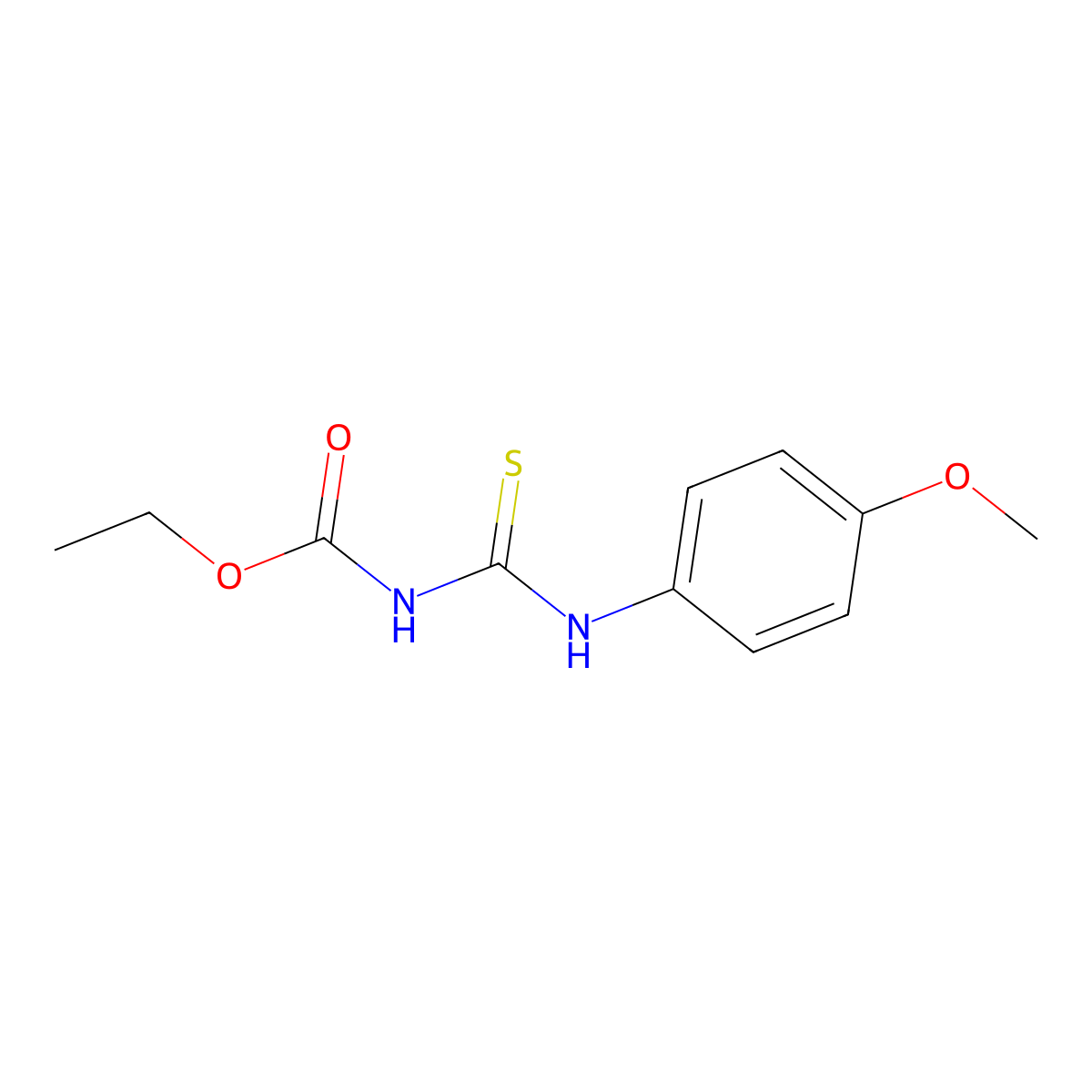 ethyl N-[(4-methoxyphenyl)carbamothioyl]carbamate molecular structure, CAS 136646-33-8