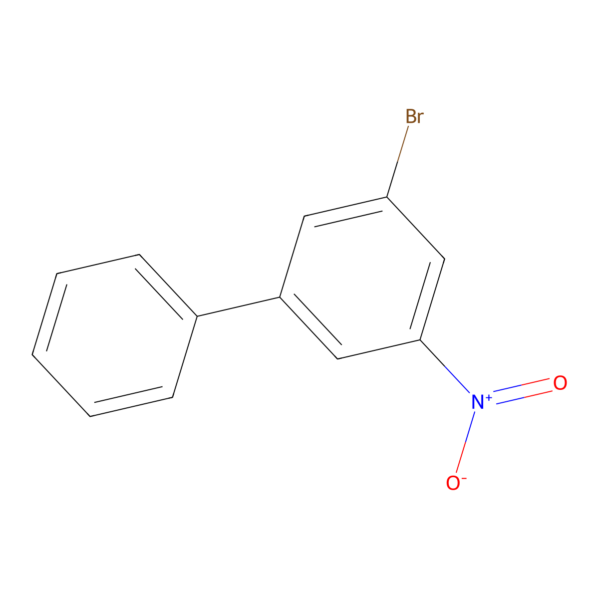 3-Bromo-5-nitro-1,1'-biphenyl molecular structure, CAS 136649-26-8
