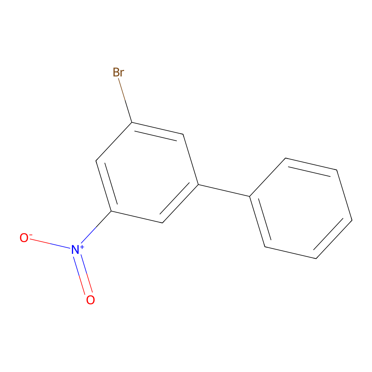 3-Bromo-5-nitro-1,1'-biphenyl molecular structure, CAS 136649-26-8