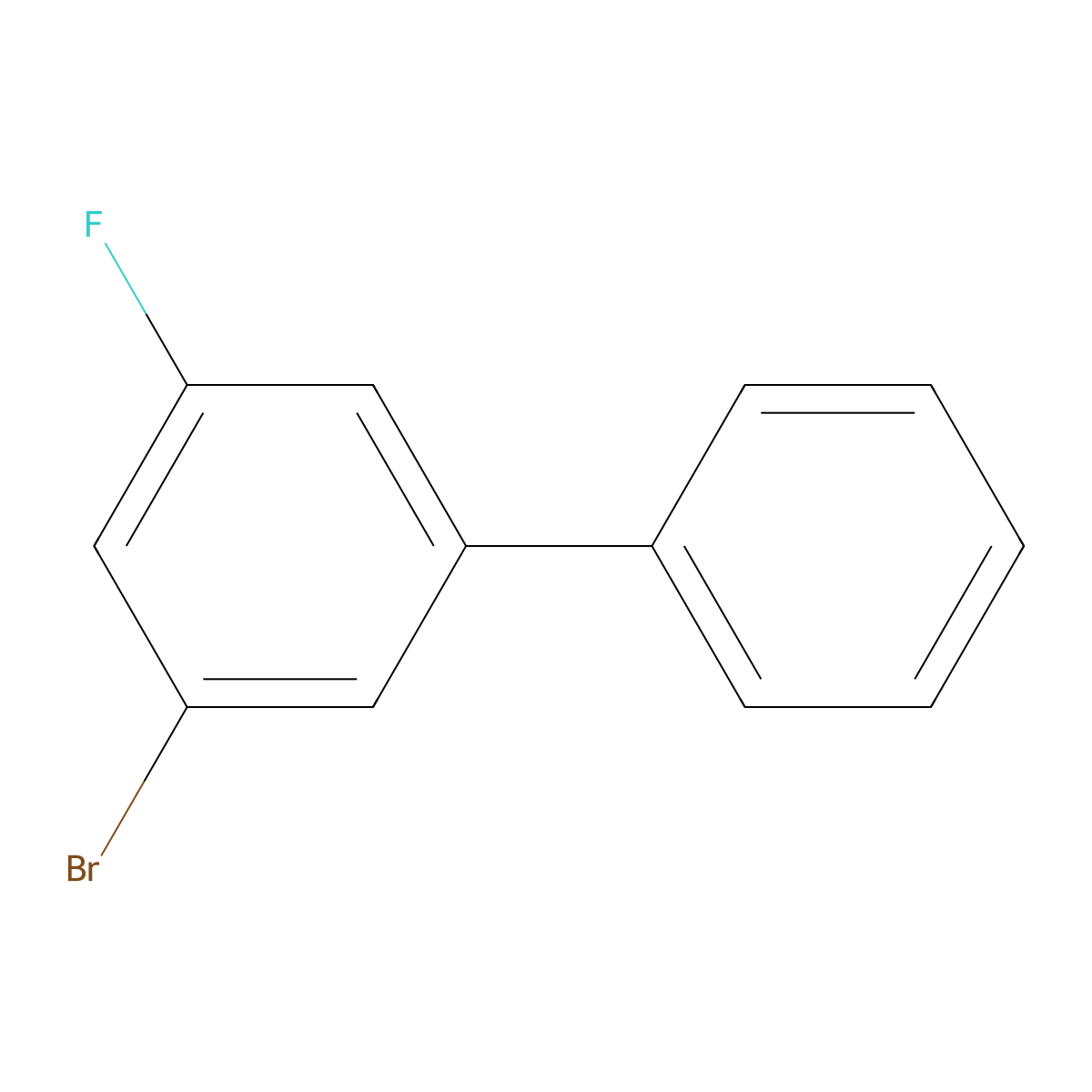 1-Bromo-3-fluoro-5-phenylbenzene molecular structure, CAS 136649-30-4