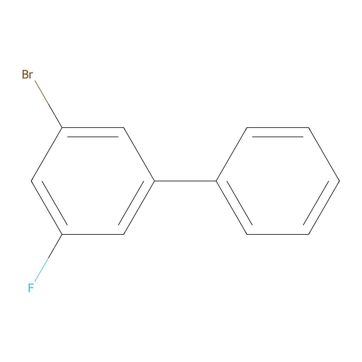 1-Bromo-3-fluoro-5-phenylbenzene molecular structure, CAS 136649-30-4