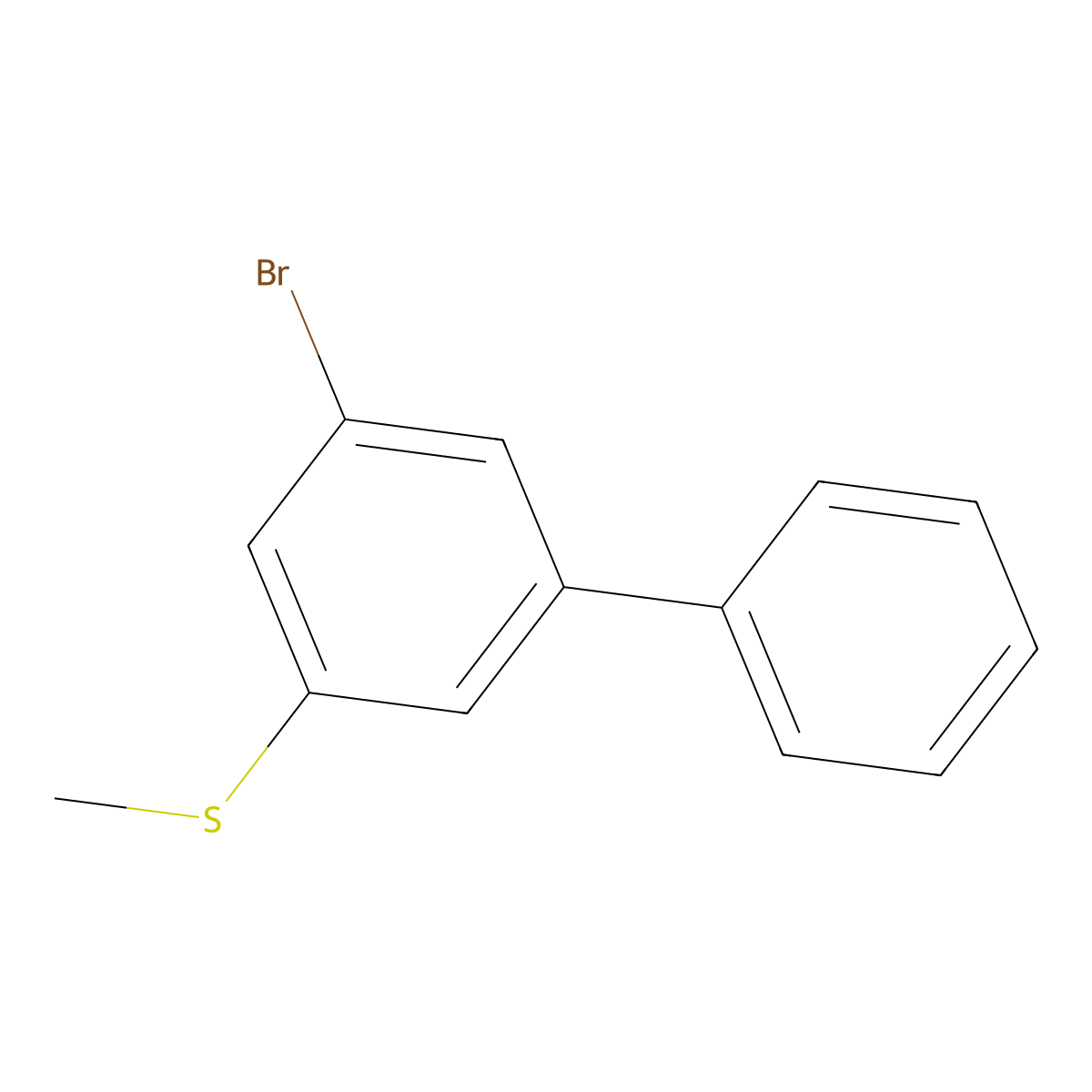 3-Bromo-5-(methylthio)-1,1'-biphenyl molecular structure, CAS 136649-35-9