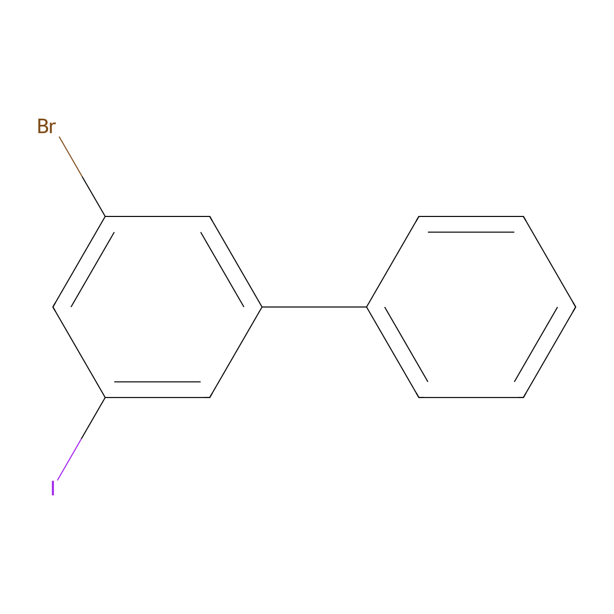 3-Bromo-5-iodo-1,1'-biphenyl molecular structure, CAS 136649-44-0