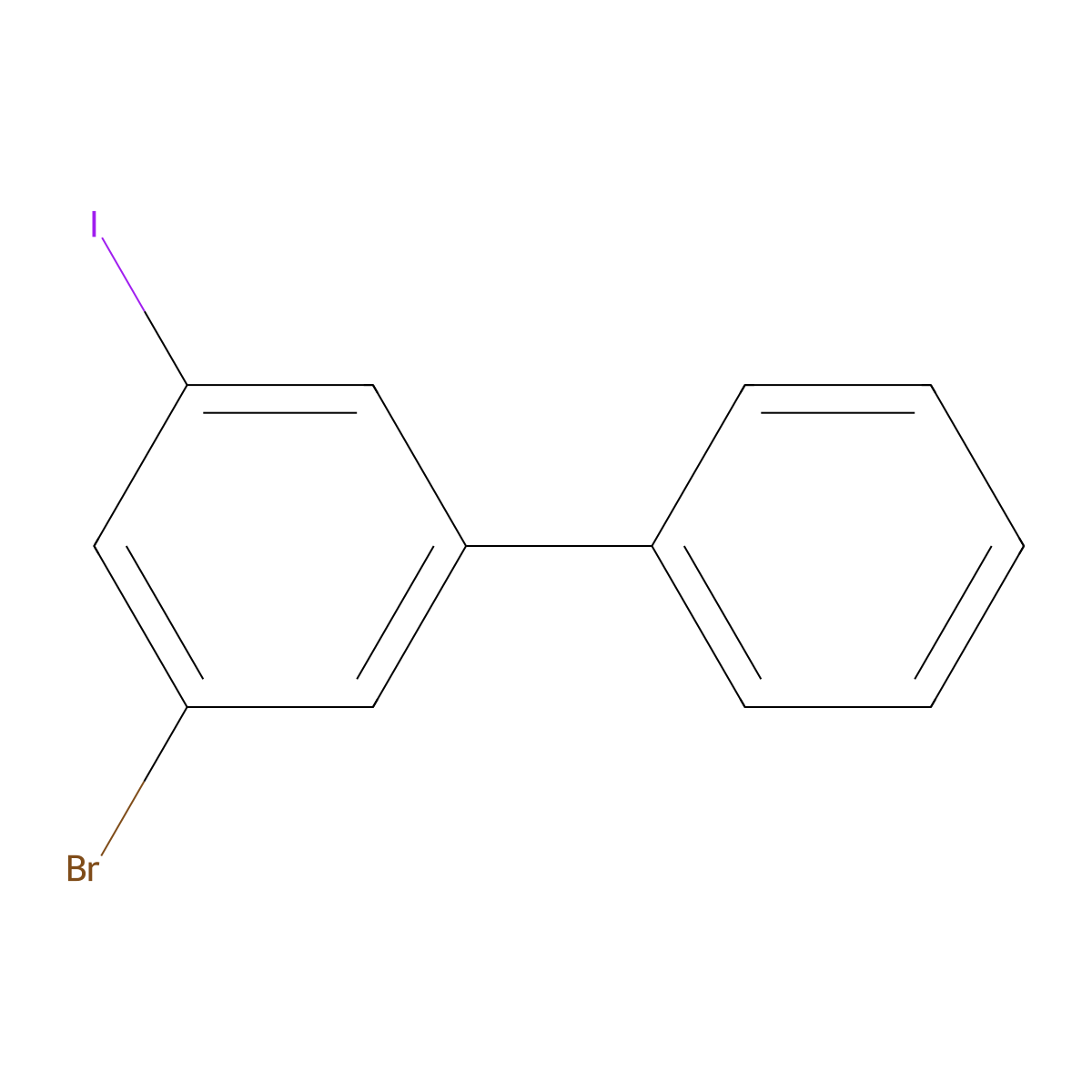 3-Bromo-5-iodo-1,1'-biphenyl molecular structure, CAS 136649-44-0