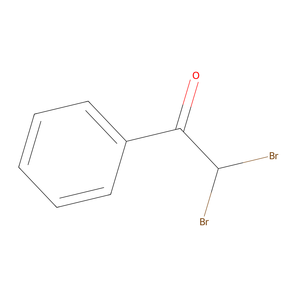 2,2-Dibromo-1-phenylethanone molecular structure, CAS 13665-04-8